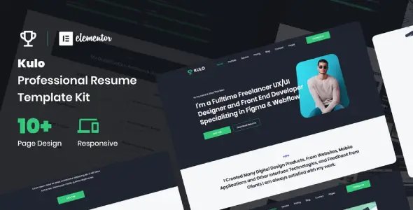 Kulo – Professional Resume Elementor Template Kit